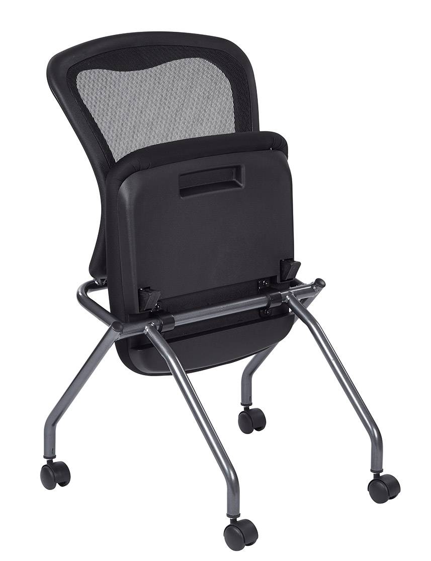Deluxe Armless Folding Chair with ProGrid Back