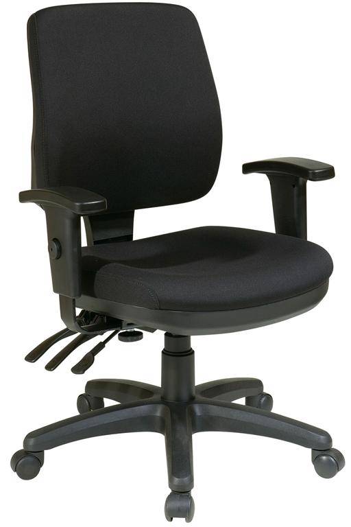 Mid Back Dual function Ergonomic Chair with Ratchet Back Height