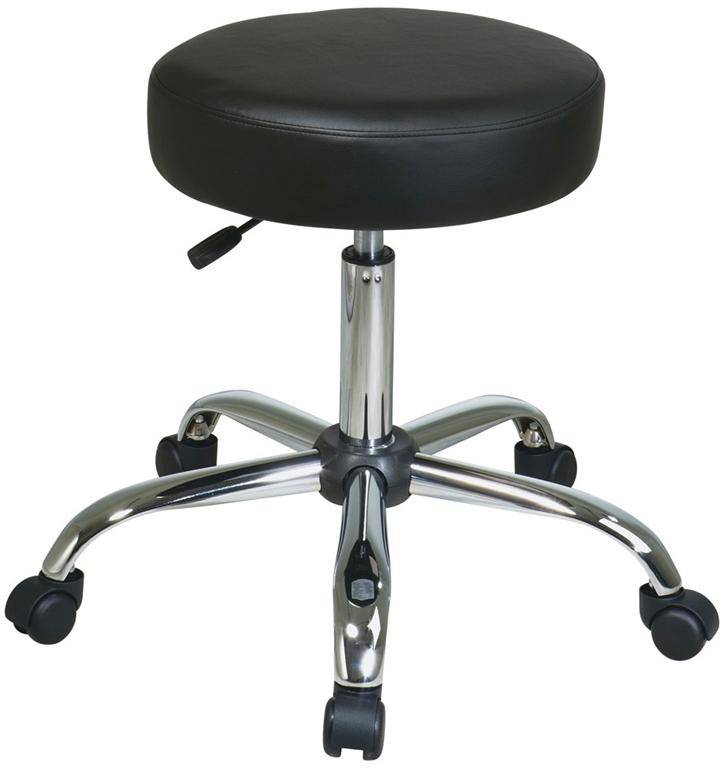 Office Star Vinyl Medical Stool with BackrestFREE SHIPPING