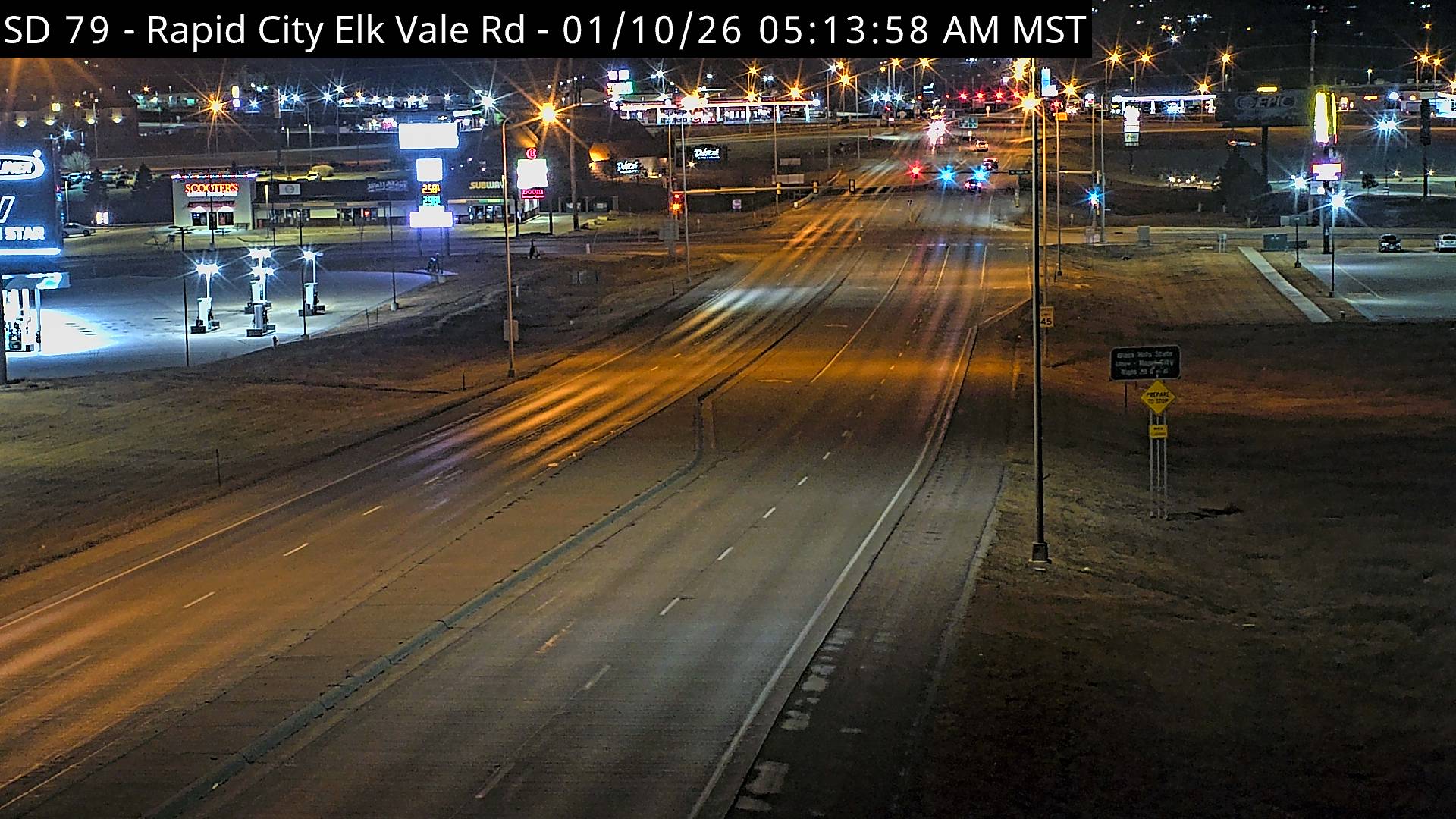 East of town along US16B/Elk Vale Rd south of I90 exit 61 Traffic Cam