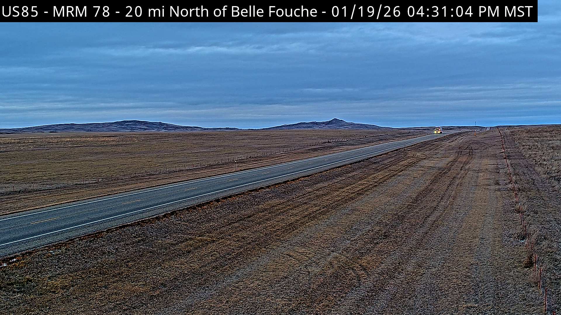 20 miles north of Belle Fourche along US85 MP 78 Traffic Cam Northeast