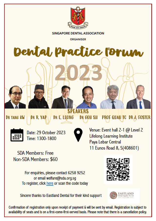 Dental Practice Forum 2023 Singapore Dental Association (SDA)