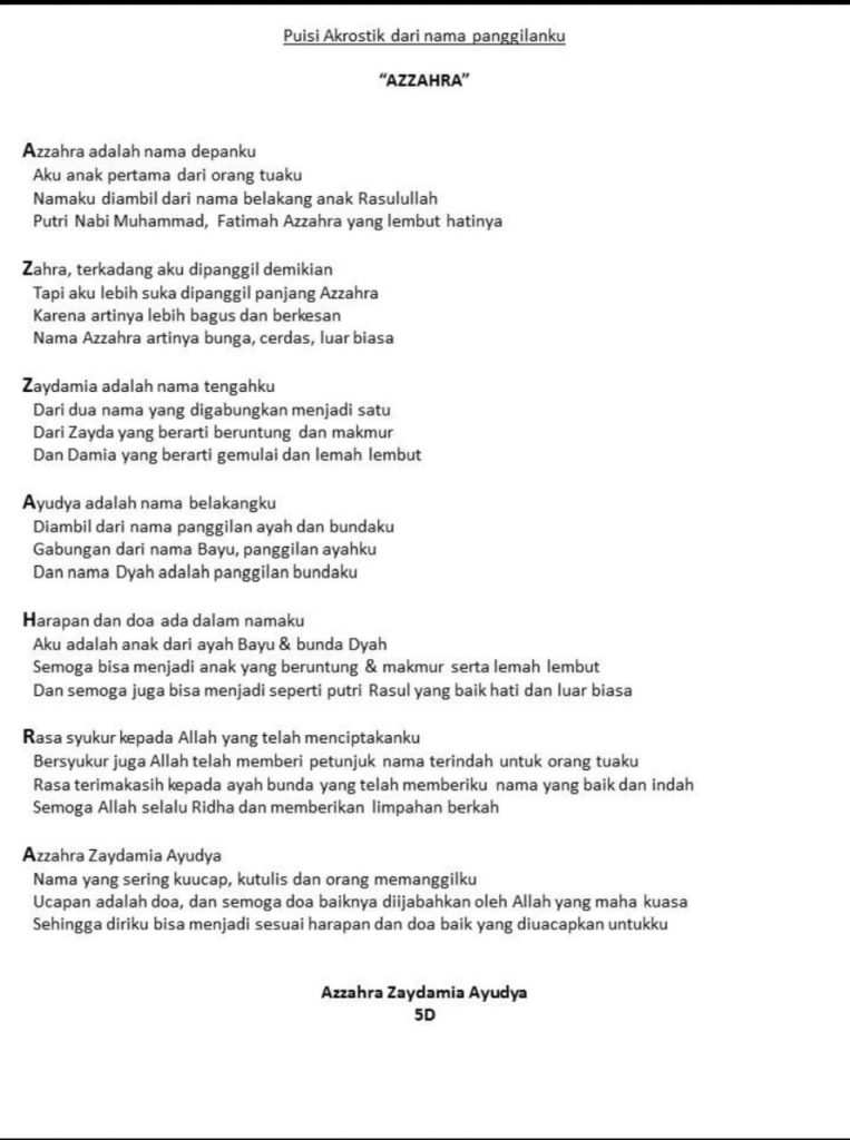 Karya Pertamaku – SD Alam Ar Rohmah Malang