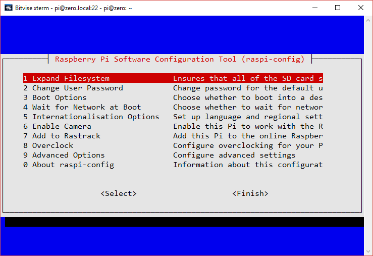 Raspberry Pi Initial Configuration Using RaspiConfig