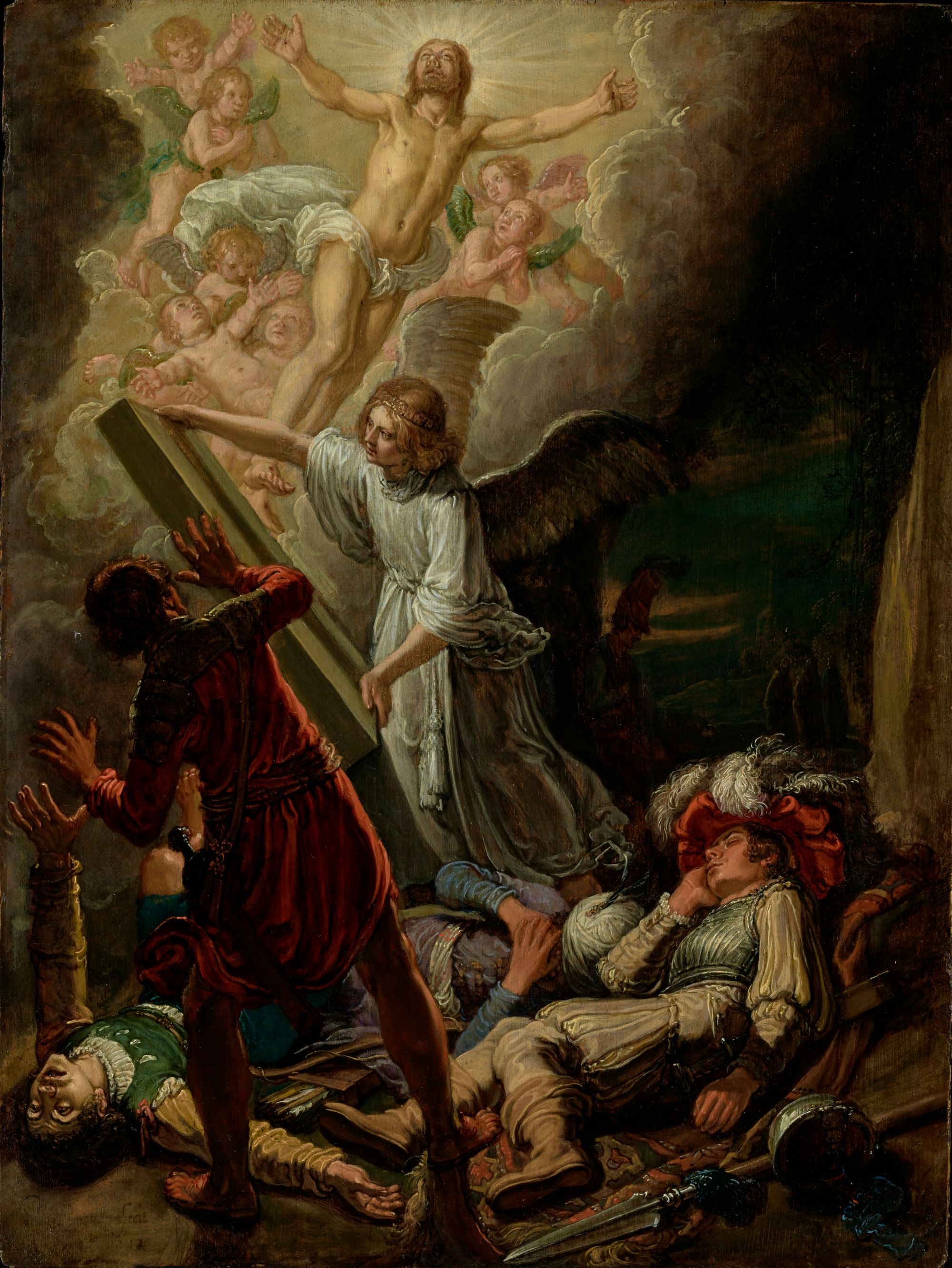 The Resurrection by Pieter Lastman (1612) Public Domain Bible Painting