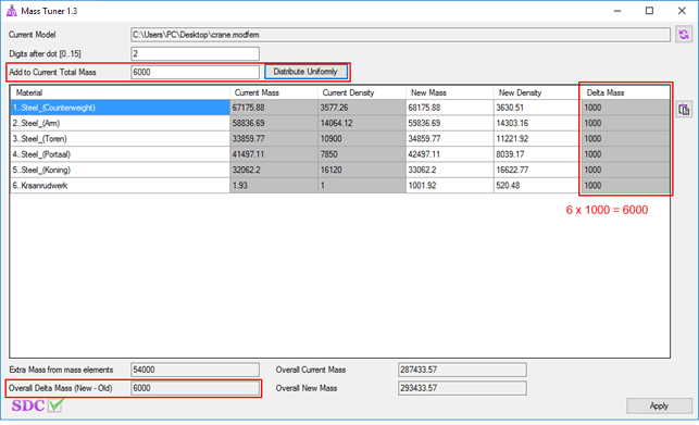 Mass Tuner Free tool for Femap SDC Verifier