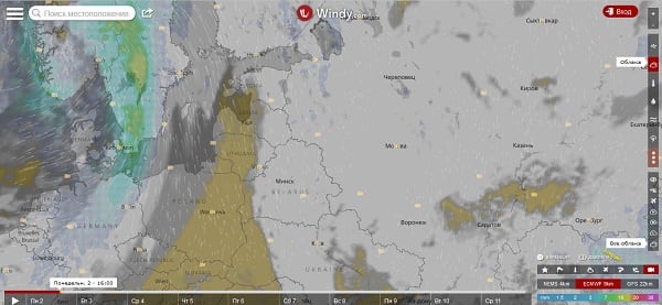 Карта погоды онлайн тверь в реальном времени