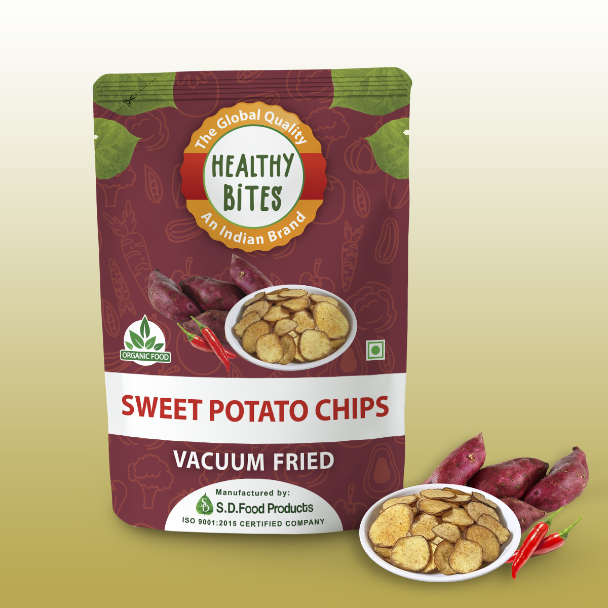 Sweet Potato Vacuum Fried chips SD Food Products