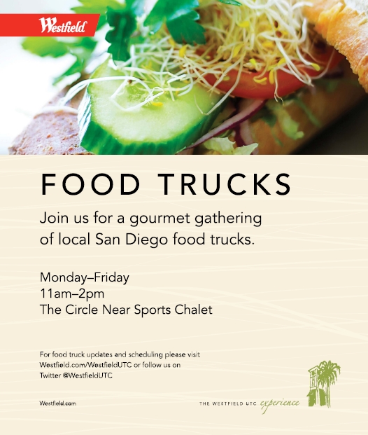Food Trucks at the Westfield UTC Mall til After Christmas! San Diego Food Trucks