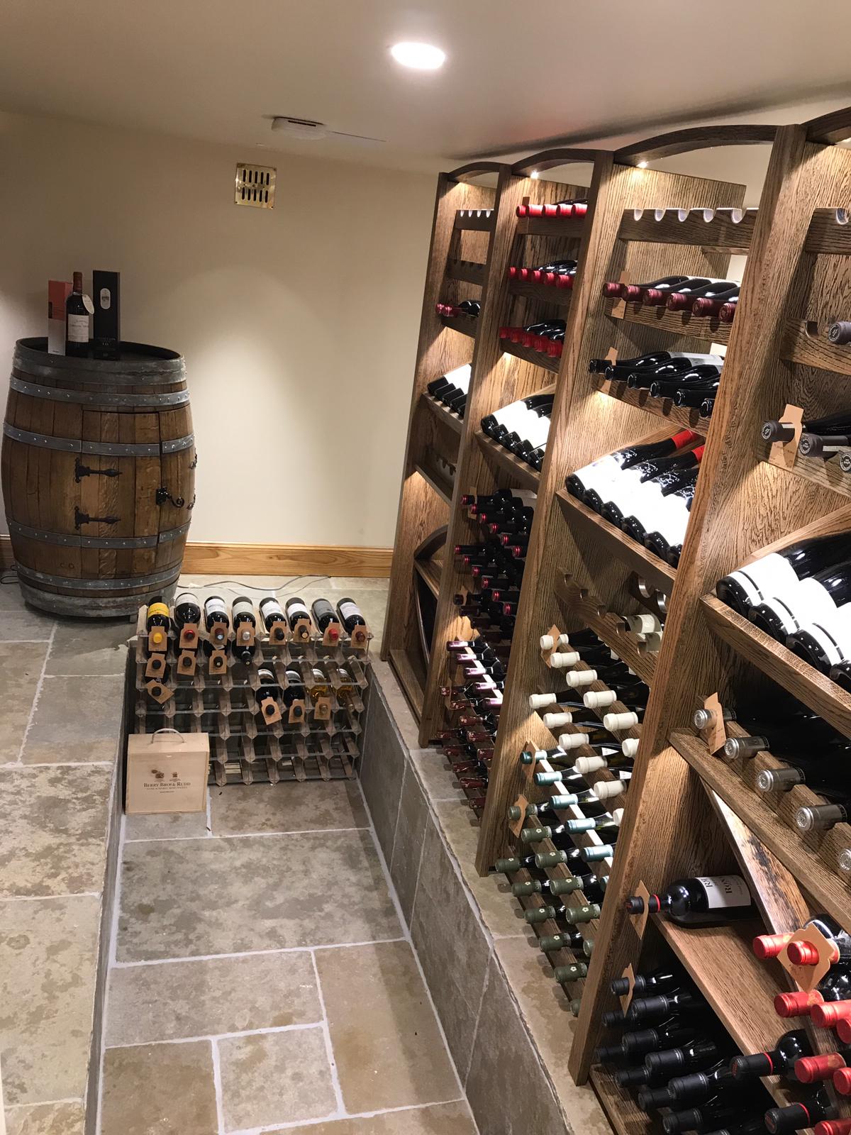 Oak Barrel Wine Rack Joinery Firm Create Bespoke Wine Cellar Rack And