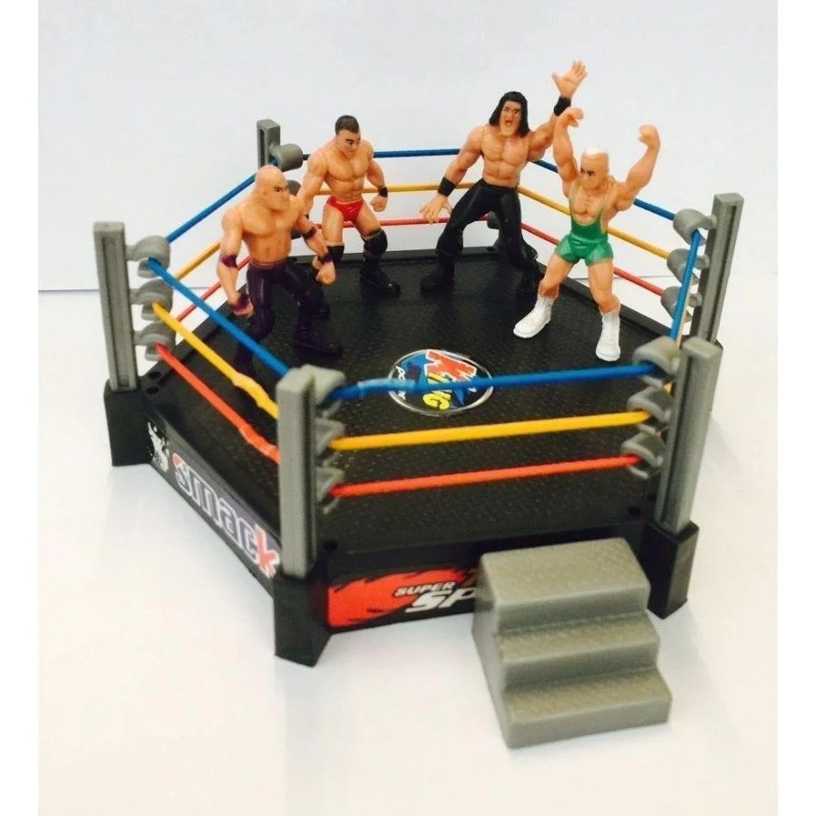 Wrestling Ring Play Set Wholesale 4 Figures Total Non Stop Action