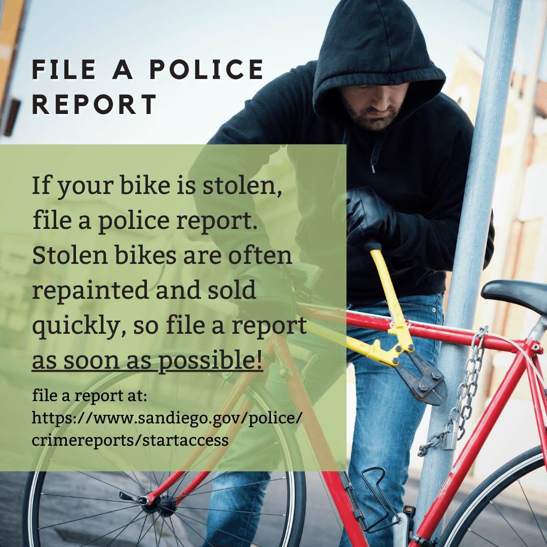 Bike Theft Awareness San Diego Mountain Biking Association