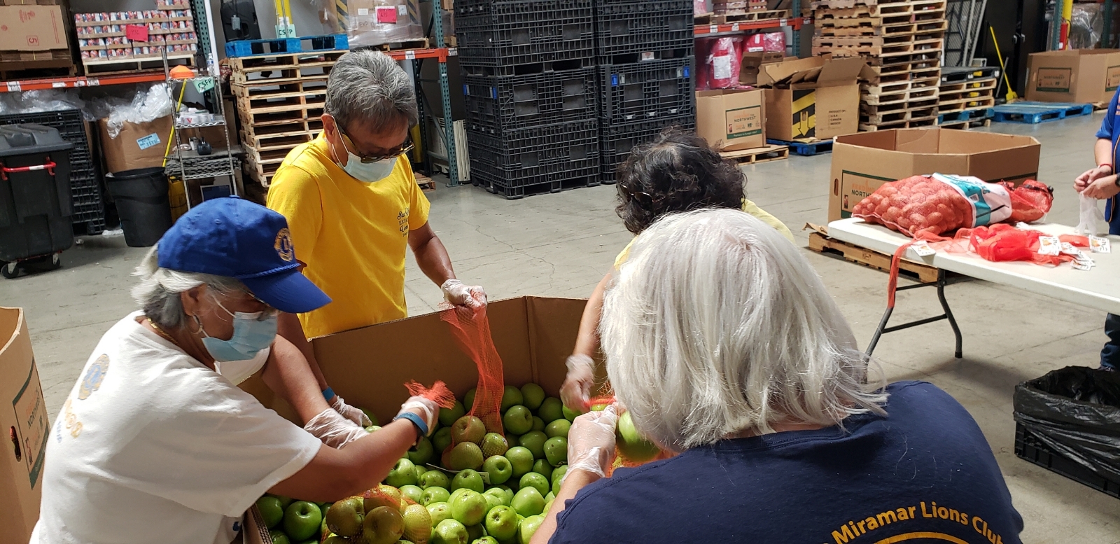 4L6 Lions Volunteer Day San Diego Food Bank San Diego Miramar Lions