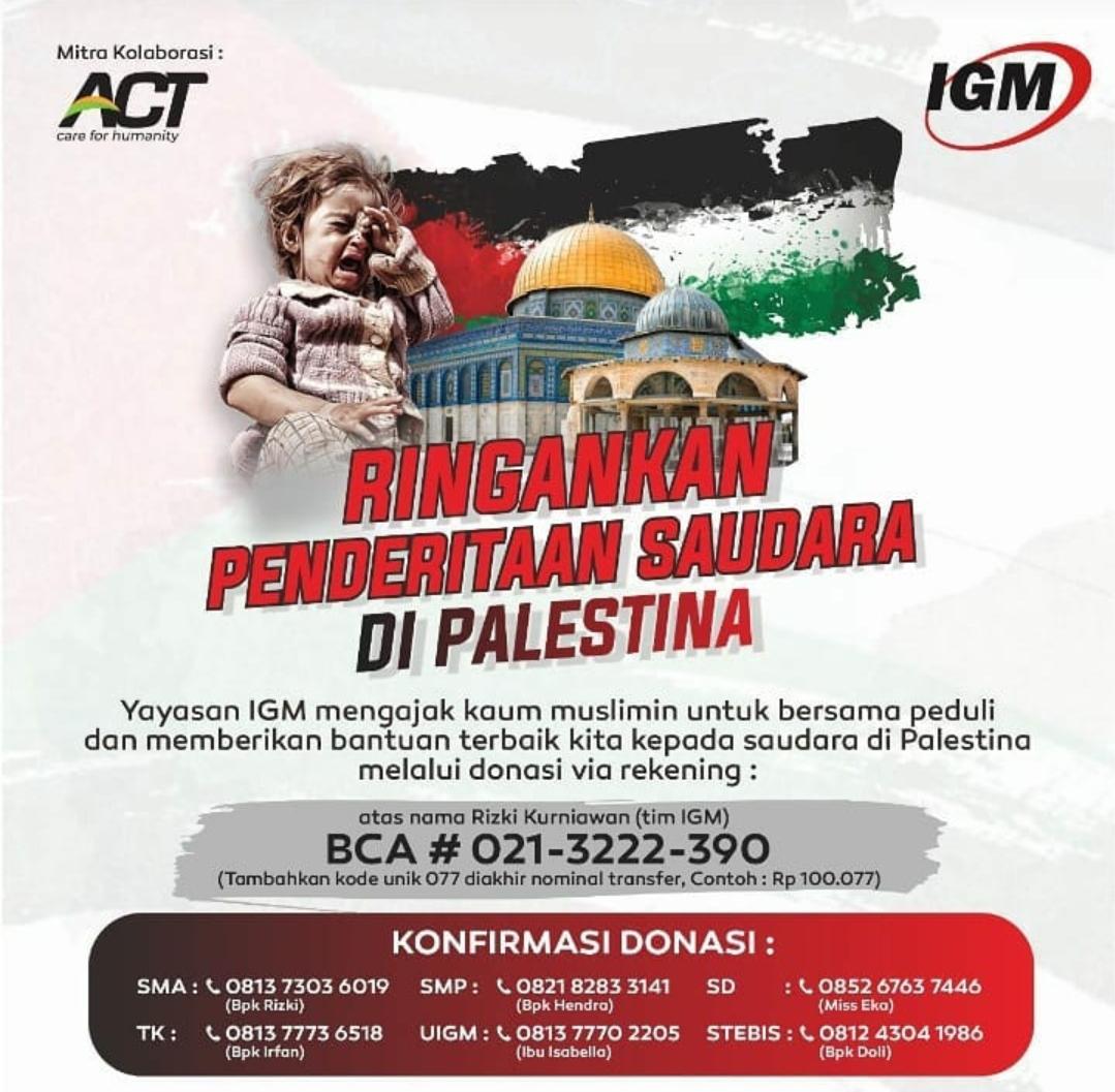 Beasiswa ini ditawarkan bagi mahasiswa s1 yang. Yayasan Indo Global Mandiri Act Galang Solidaritas Bagi Muslim Di Palestina Sd Plus Igm