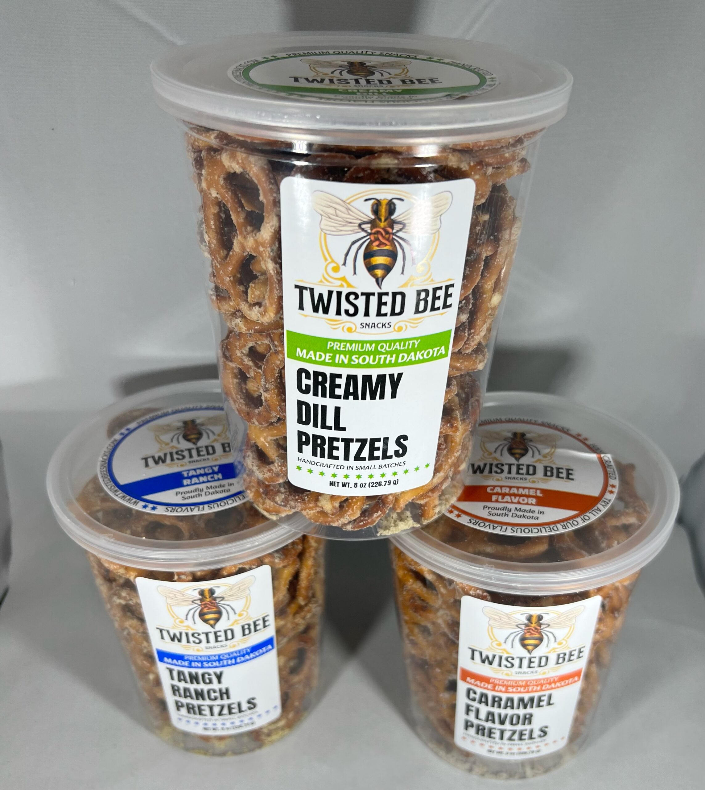 Twisted Bee Pretzels (Asst flavors) South Dakota Popcorn Company