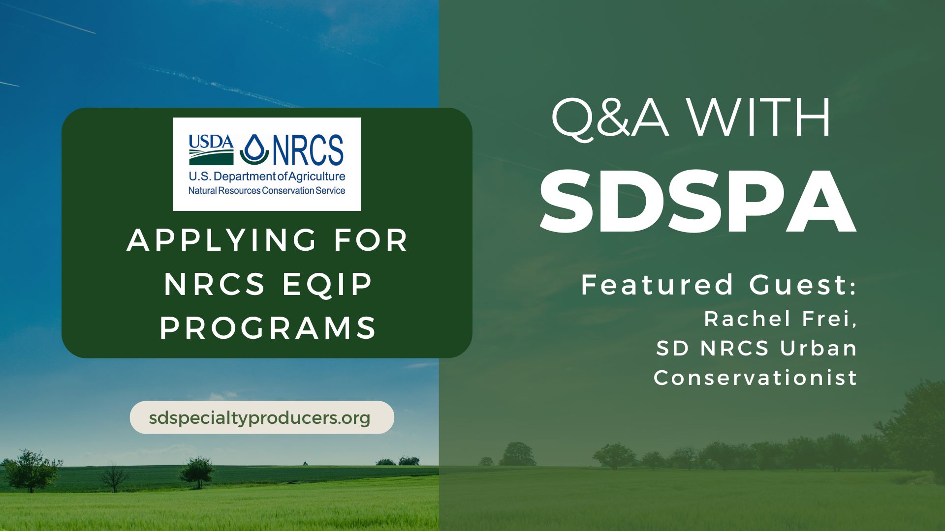 Video Applying for NRCS EQIP Programs South Dakota Specialty