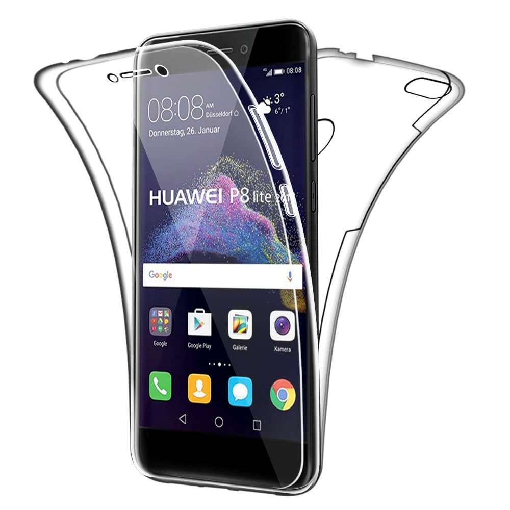 SDTEK Coque pour Huawei P8 Lite (2017) Silicone 360 Degres