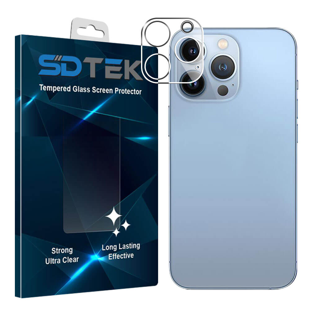 SDTEK 2x Camera Lens Protector for iPhone 13 Pro Max Glass Scratch