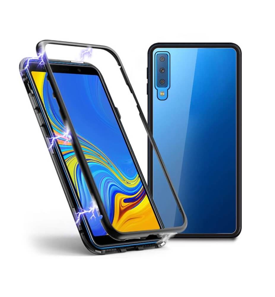 SDTEK Case for Samsung Galaxy A7 (2018) Glass Back Cover