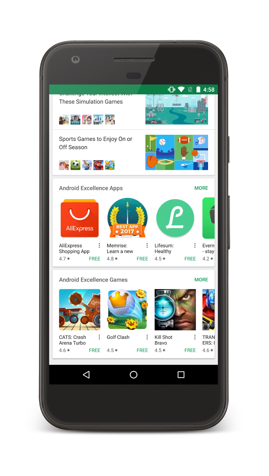 Google to showcase superior Android apps and games