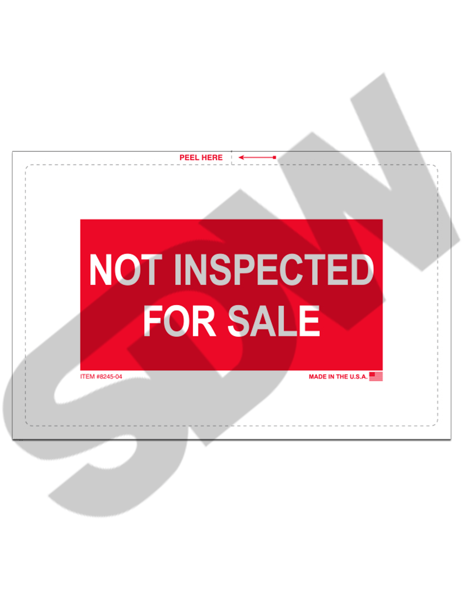 Vehicle Information Not Inspected For Sale Stickers (100pk) SDW