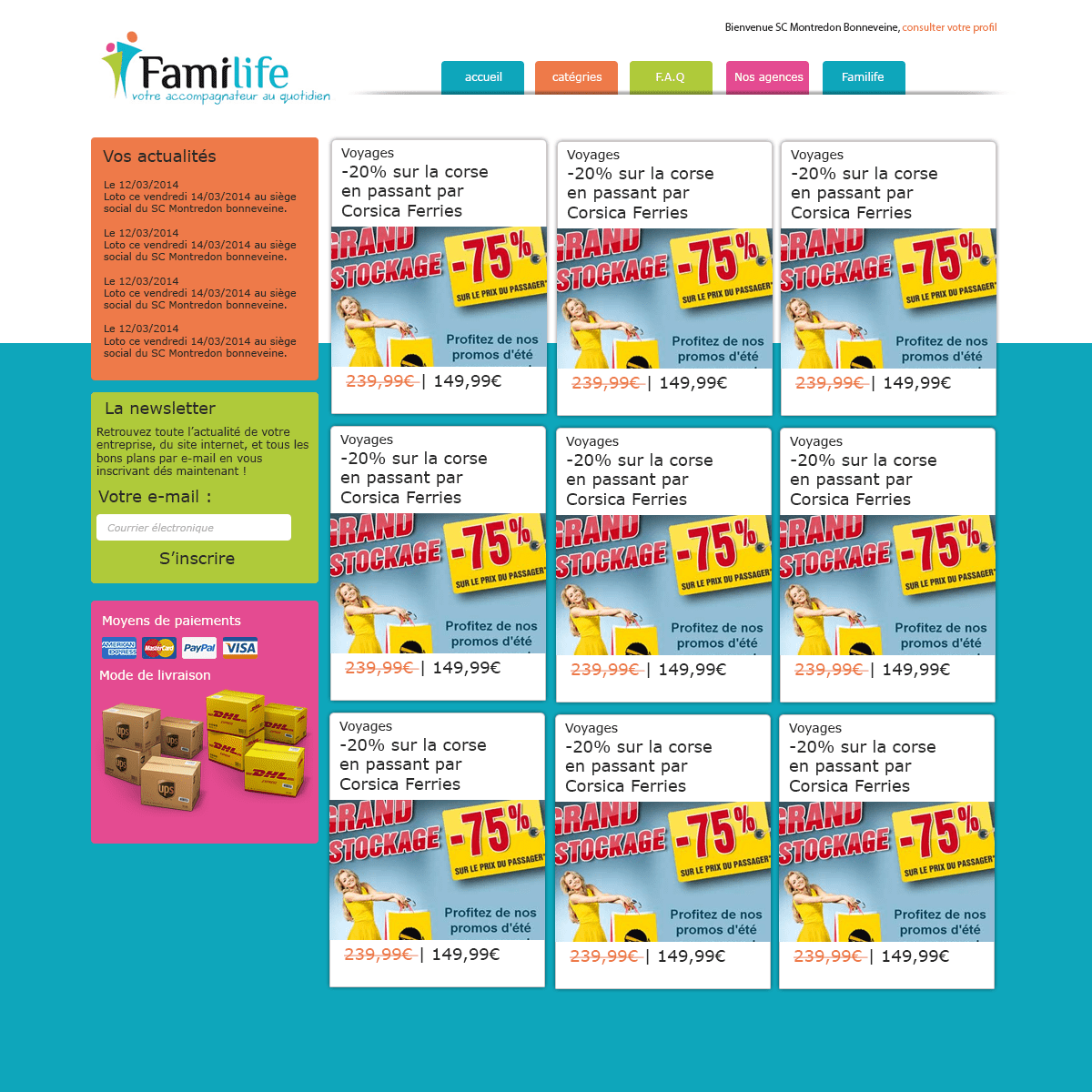 ClubFamilife Projet Professionnel Recruté développeur web