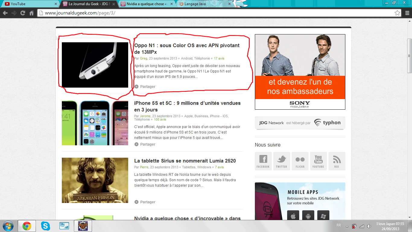Gestion des articles sur un site avec Java (JEE