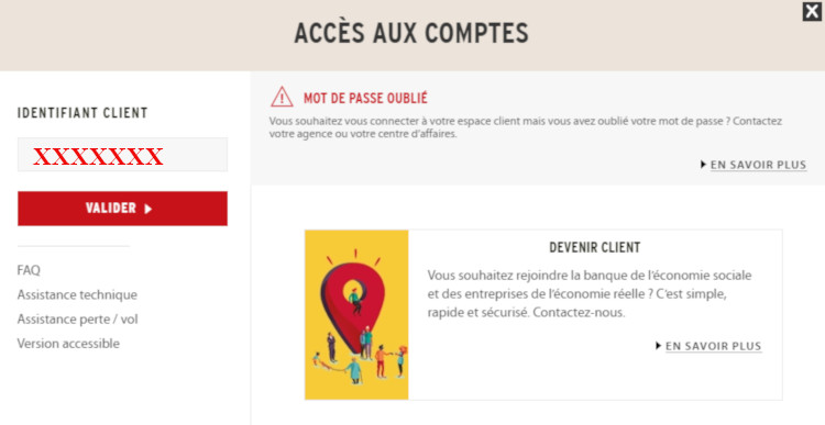 Crédit Coopératif espace client Se Connecter