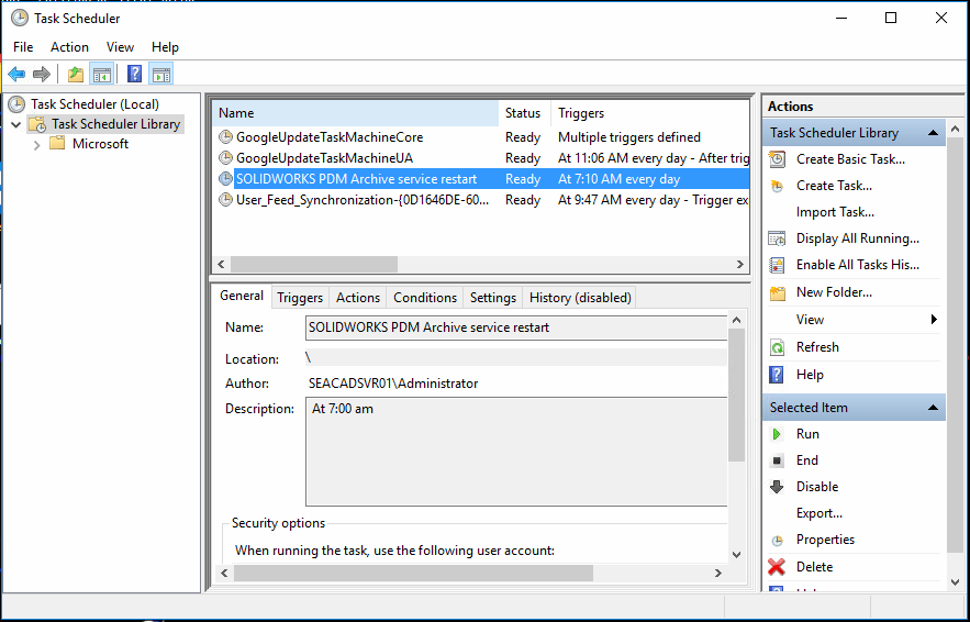 Task Scheduler for Windows Services