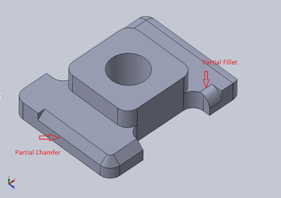 Using Partial Fillet / Chamfer SEACAD