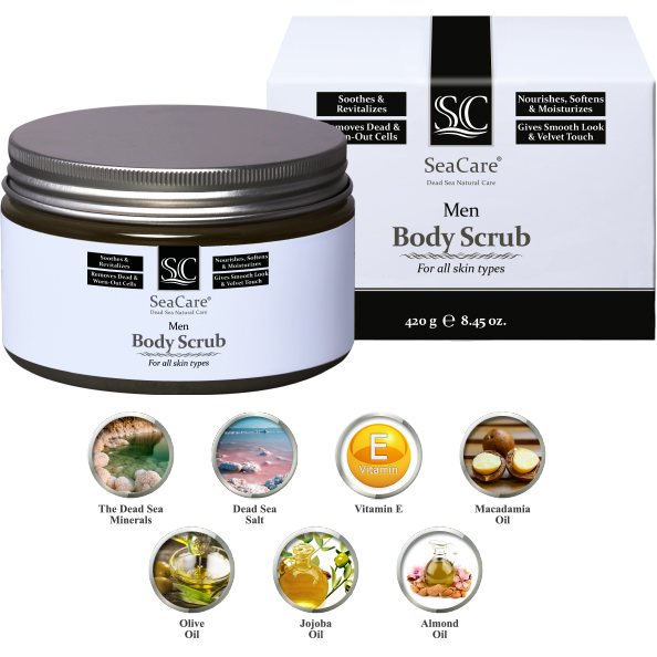 Men Body Scrub, 420 g, SeaCare SeaCare