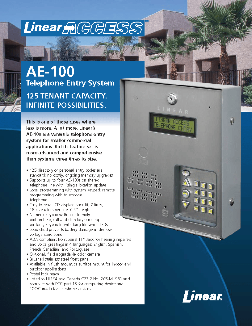 Linear AE100 Southeast Access Technologies