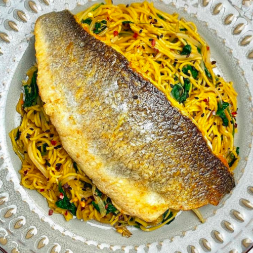 Super Easy Sea Bass & Soy Noodles Seafood By Sykes