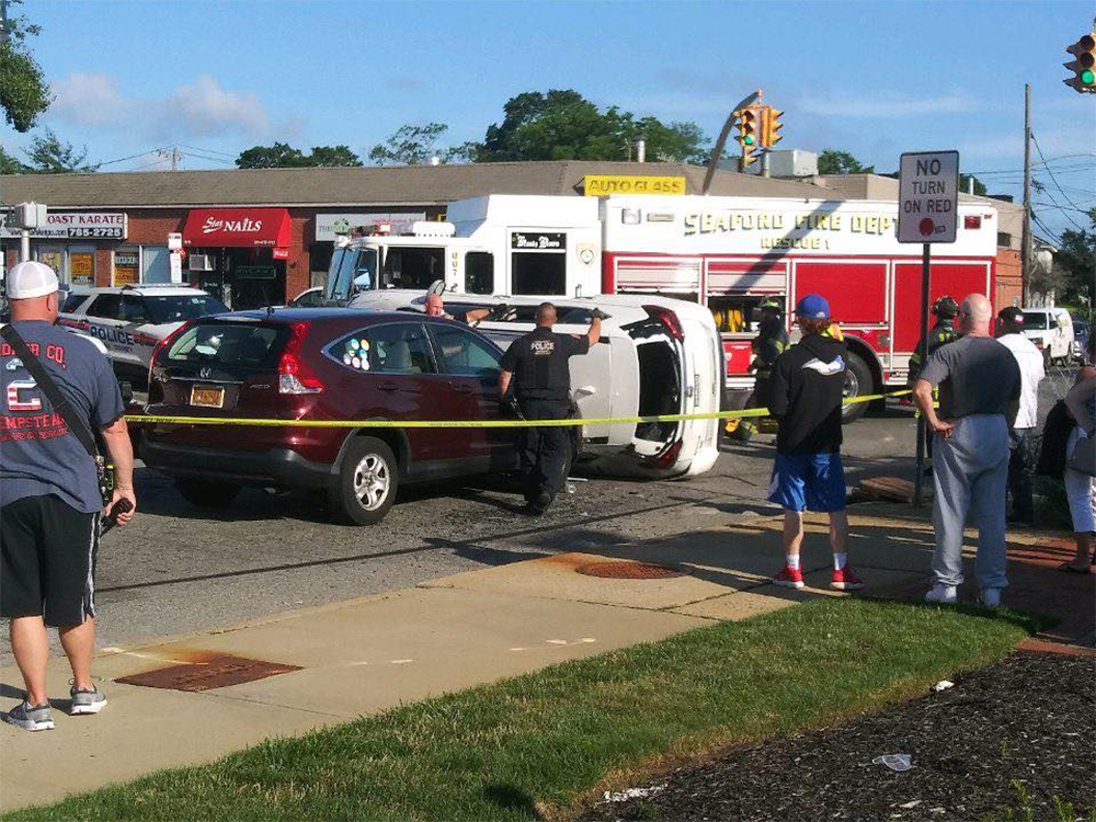 Auto Accident at Jackson Avenue and Merrick Road Seaford Fire Department