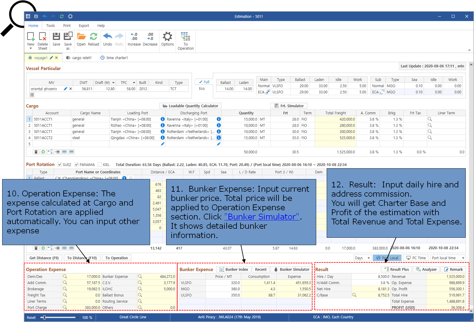 NETPAS Smart port distance table