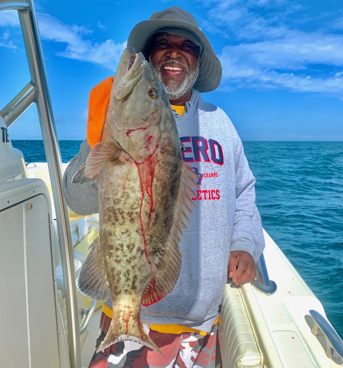 Carl Freeman with chase Sea Hag Marina and the Shacks at Sea Hag