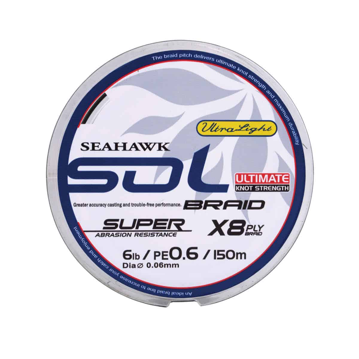 Seahawk SOL 8X Ultralight Braided Line Thinnest Diameter