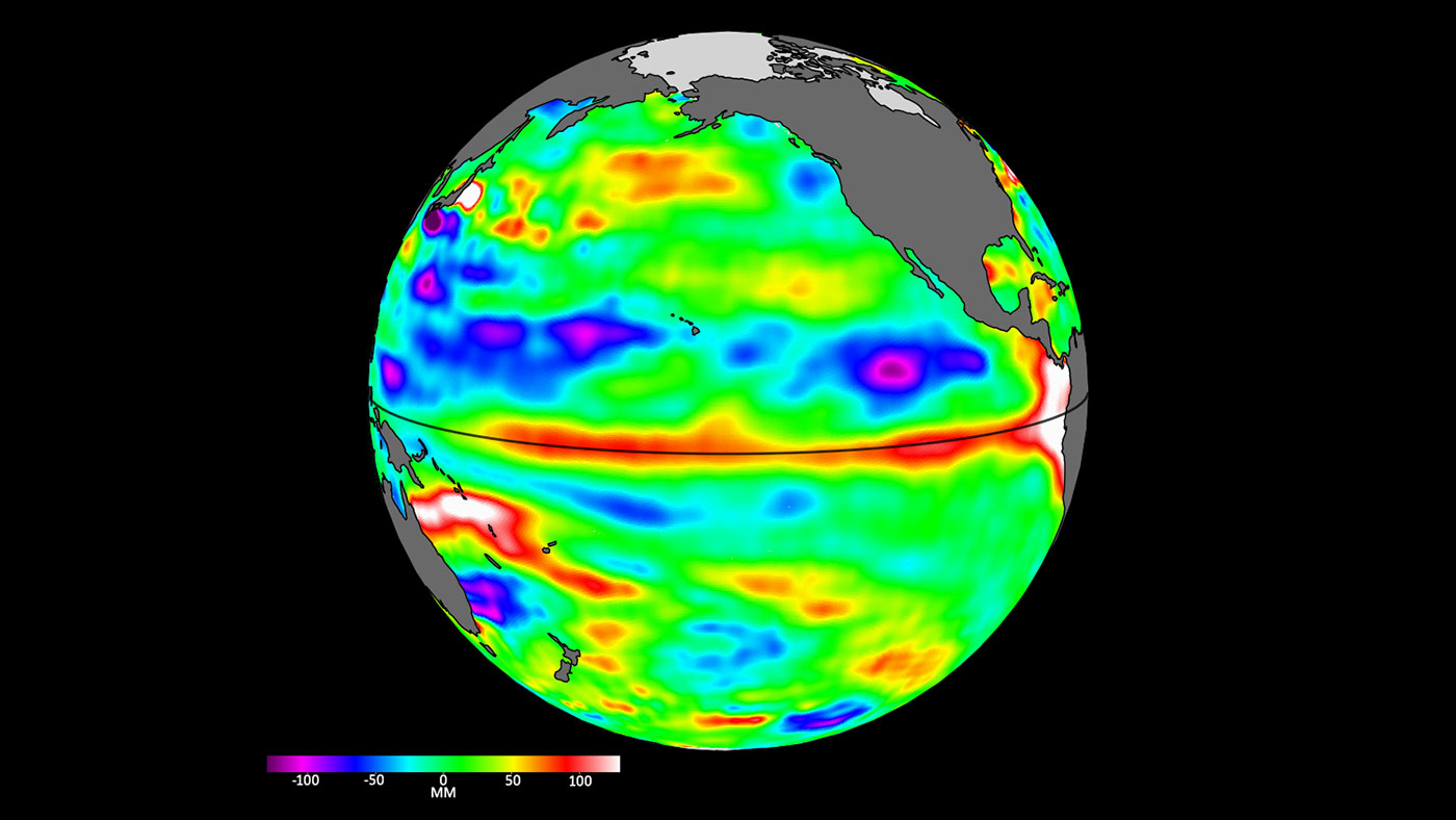 International Sea Level Satellite Spots Early Signs of El Niño NASA Sea Level Change Portal
