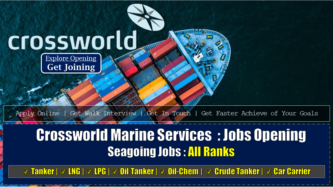 Shipping Jobs from All Section Careers Crossworld Marine Services