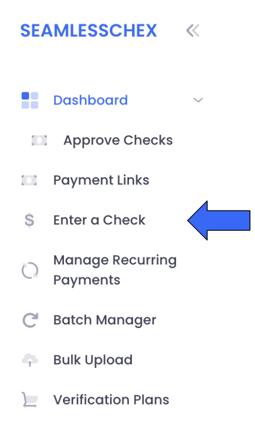 Enter a Check Seamless Chex