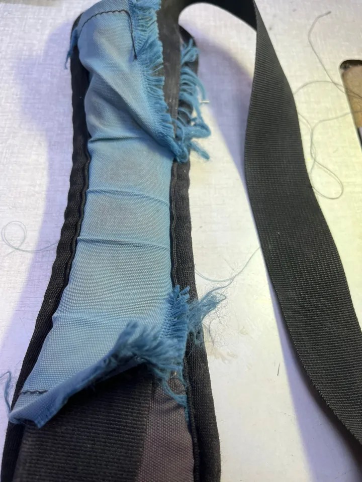 Backpack repair Repair of sling padding Sally Alteration Services