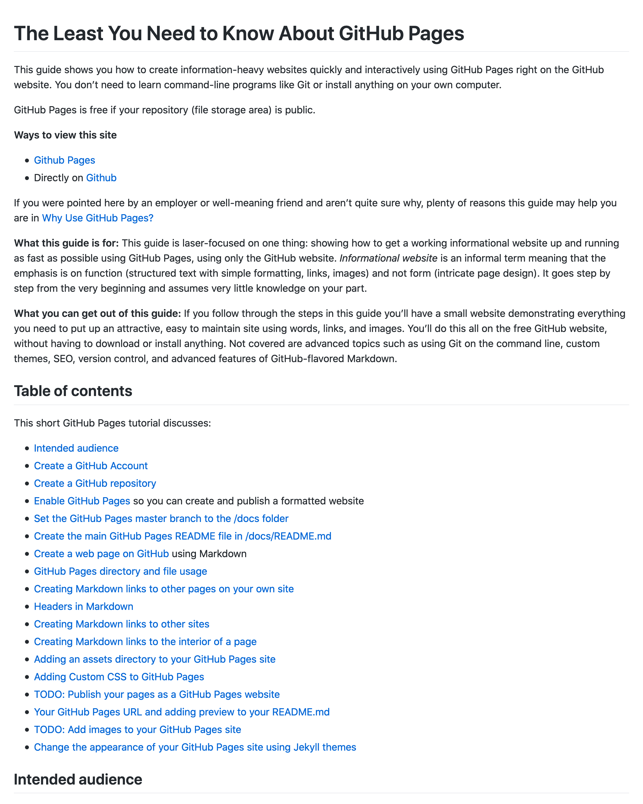 Change the appearance of your GitHub Pages site using Jekyll themes