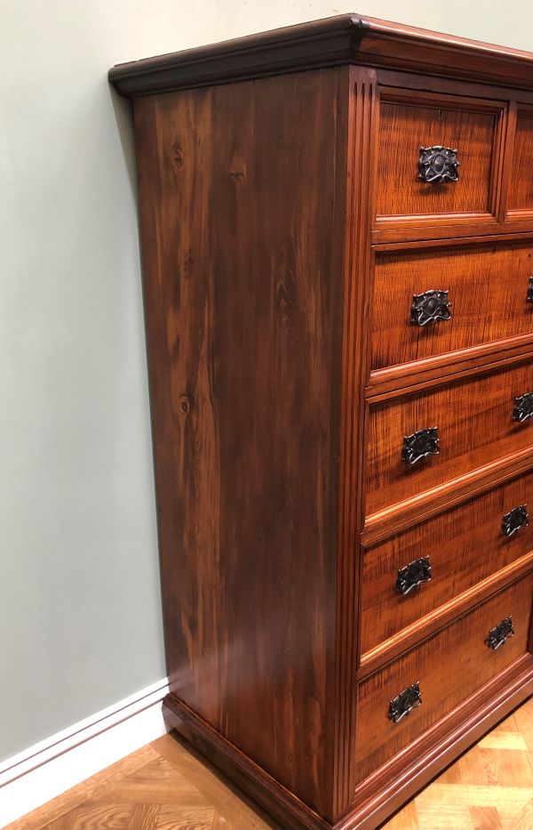 Fiddleback Blackwood Chest Seanic Antiques