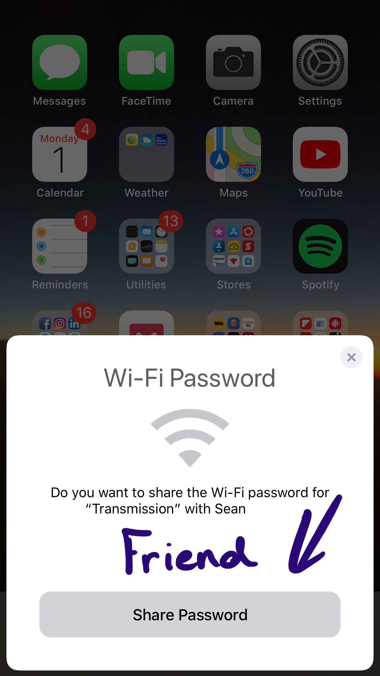 How To Airdrop Wifi Password To Someone
