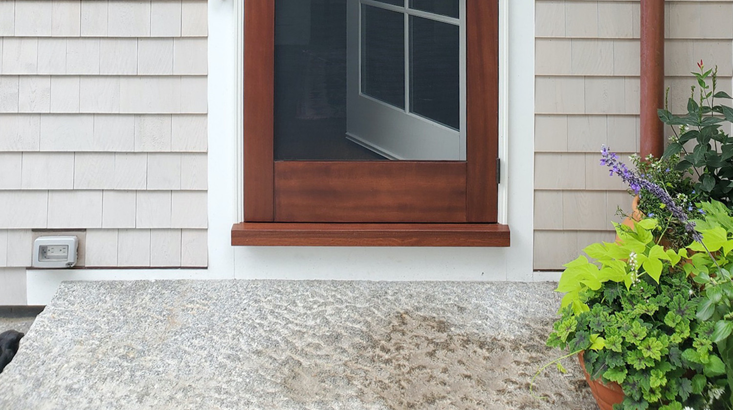 Custom Mahogany Thresholds Seaport Shutter Seaport Shutter