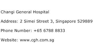 Changi General Hospital Address, Contact Number Of Changi General Hospital