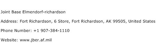 Joint Base Elmendorfrichardson Address, Contact Number of Joint Base