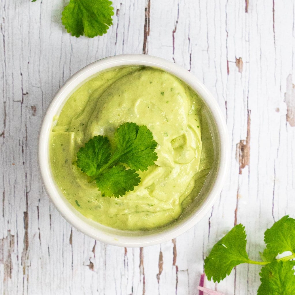 Yogurt, Avocado Coriander Dip Searching for Spice