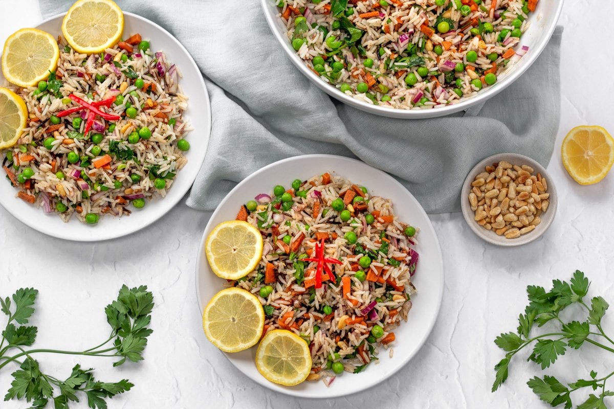 Spiced Wild Rice and Pea Salad Searching for Spice