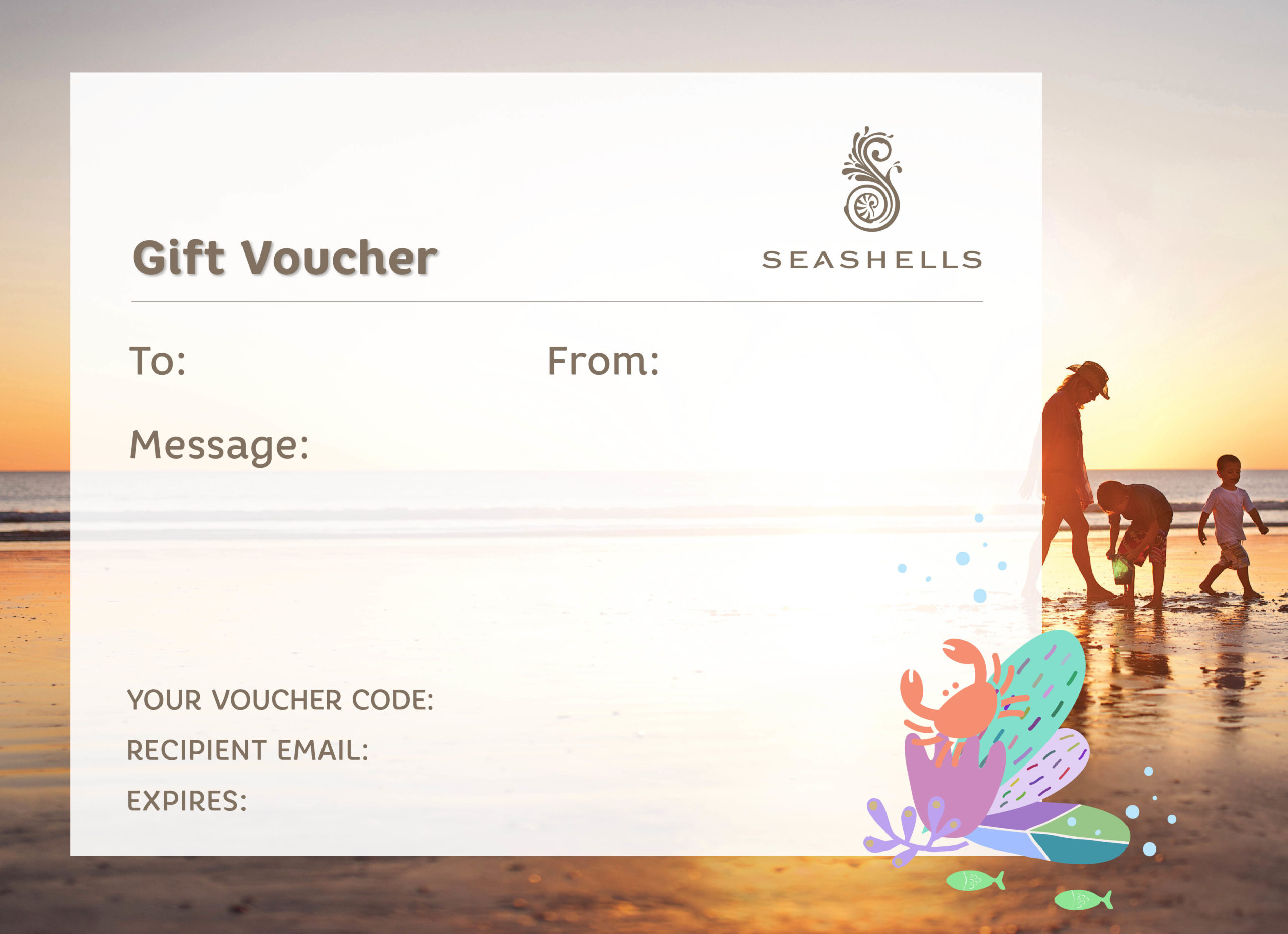 Gift Voucher Seashells Hospitality Group